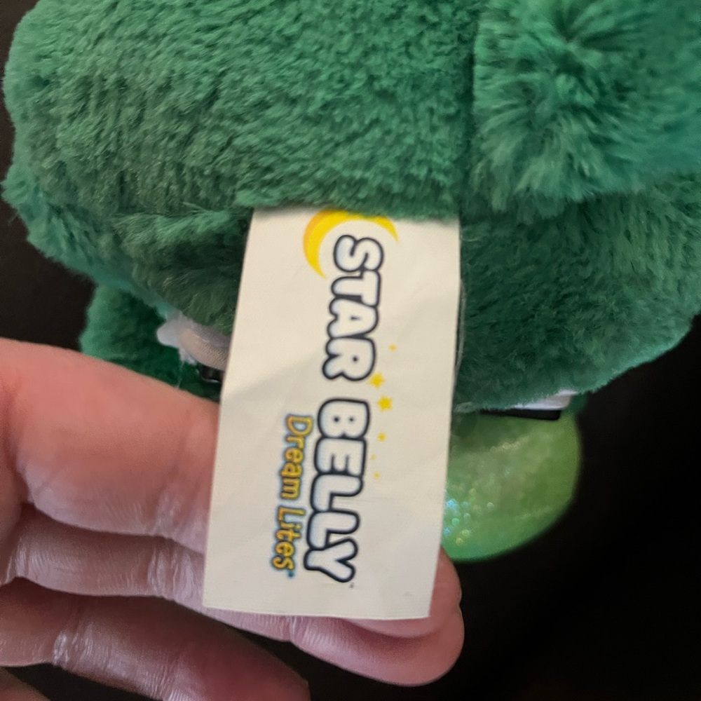 Vintage Plush Green Dragon Star Belly Nightlight Stuffed Toy - Picture 8 of 15